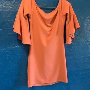 Stretchy coral pink dress